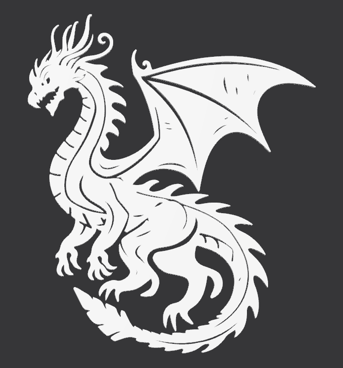 Dragon Silhouette Wall Art