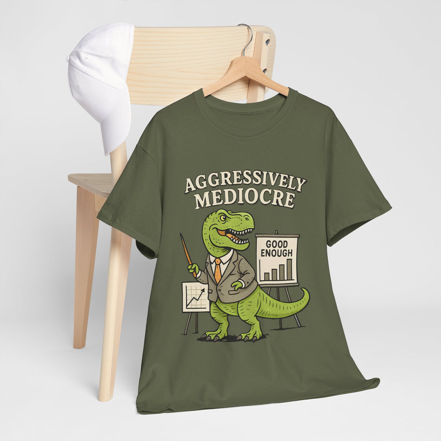 Aggressively Mediocre – Funny T-Rex Shirt