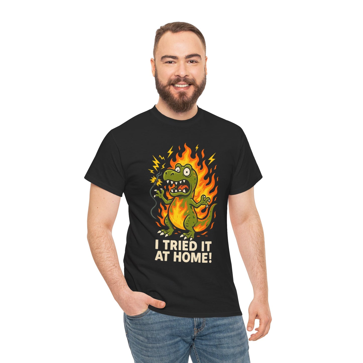 “I Tried It at Home!” – Chaos T-Rex Funny T-Shirt