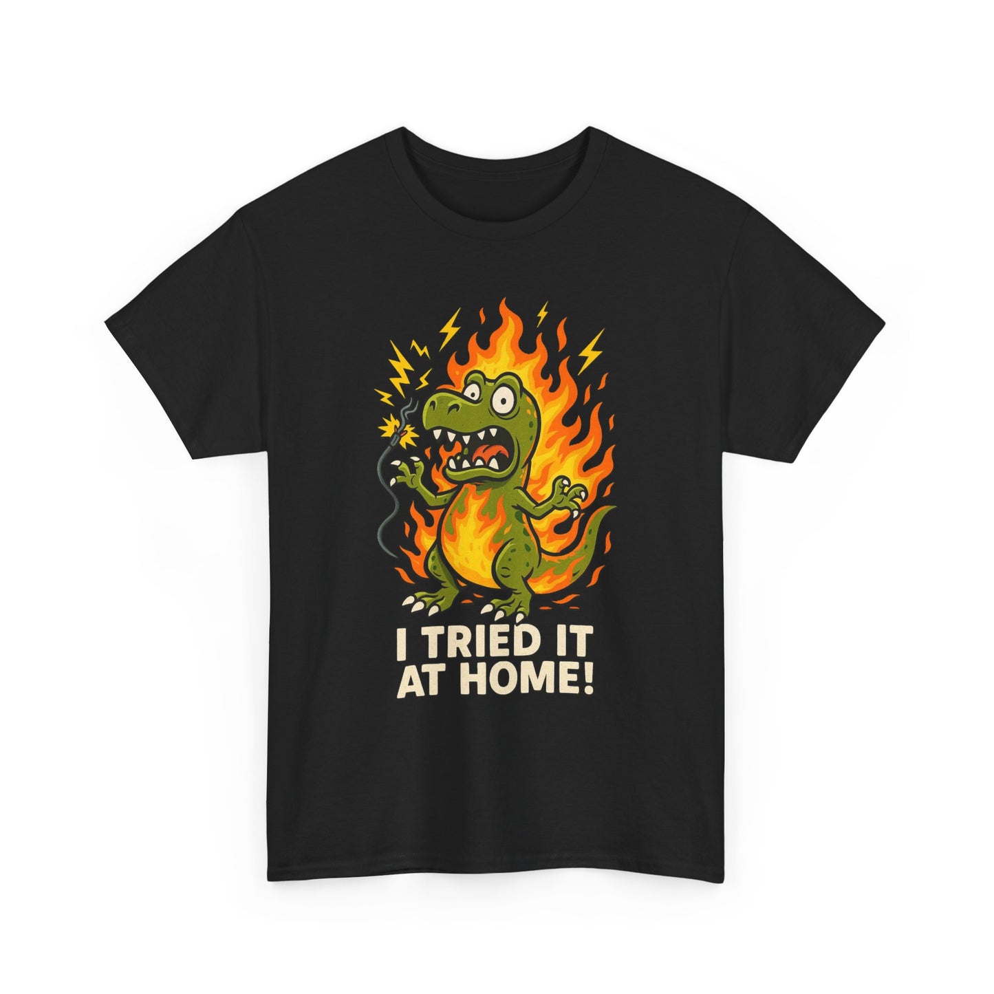 “I Tried It at Home!” – Chaos T-Rex Funny T-Shirt