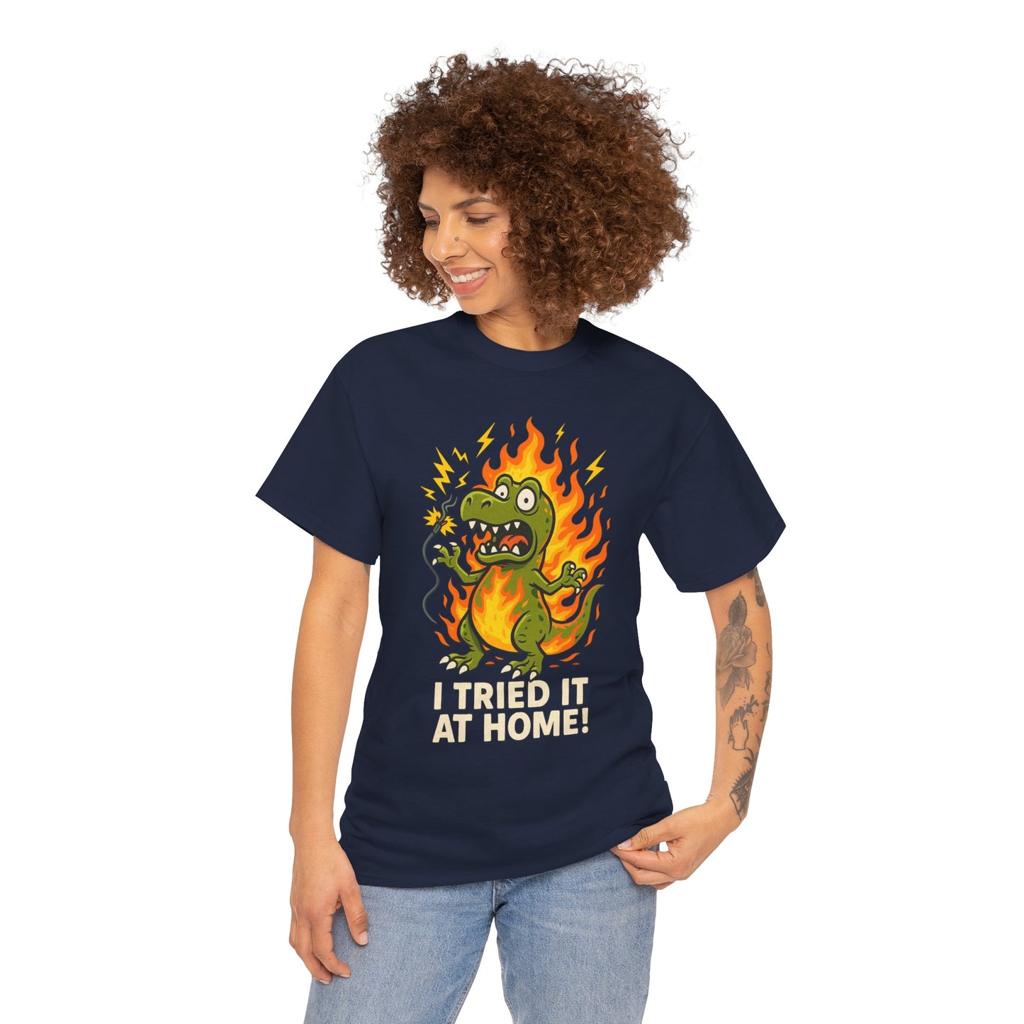 “I Tried It at Home!” – Chaos T-Rex Funny T-Shirt