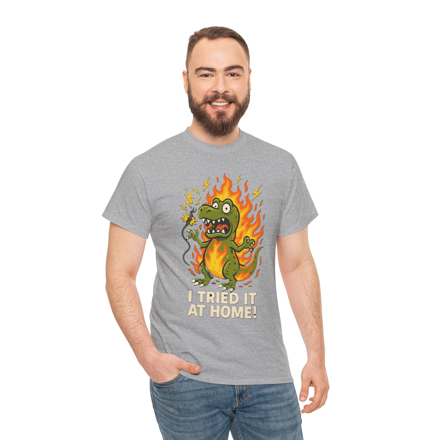 “I Tried It at Home!” – Chaos T-Rex Funny T-Shirt
