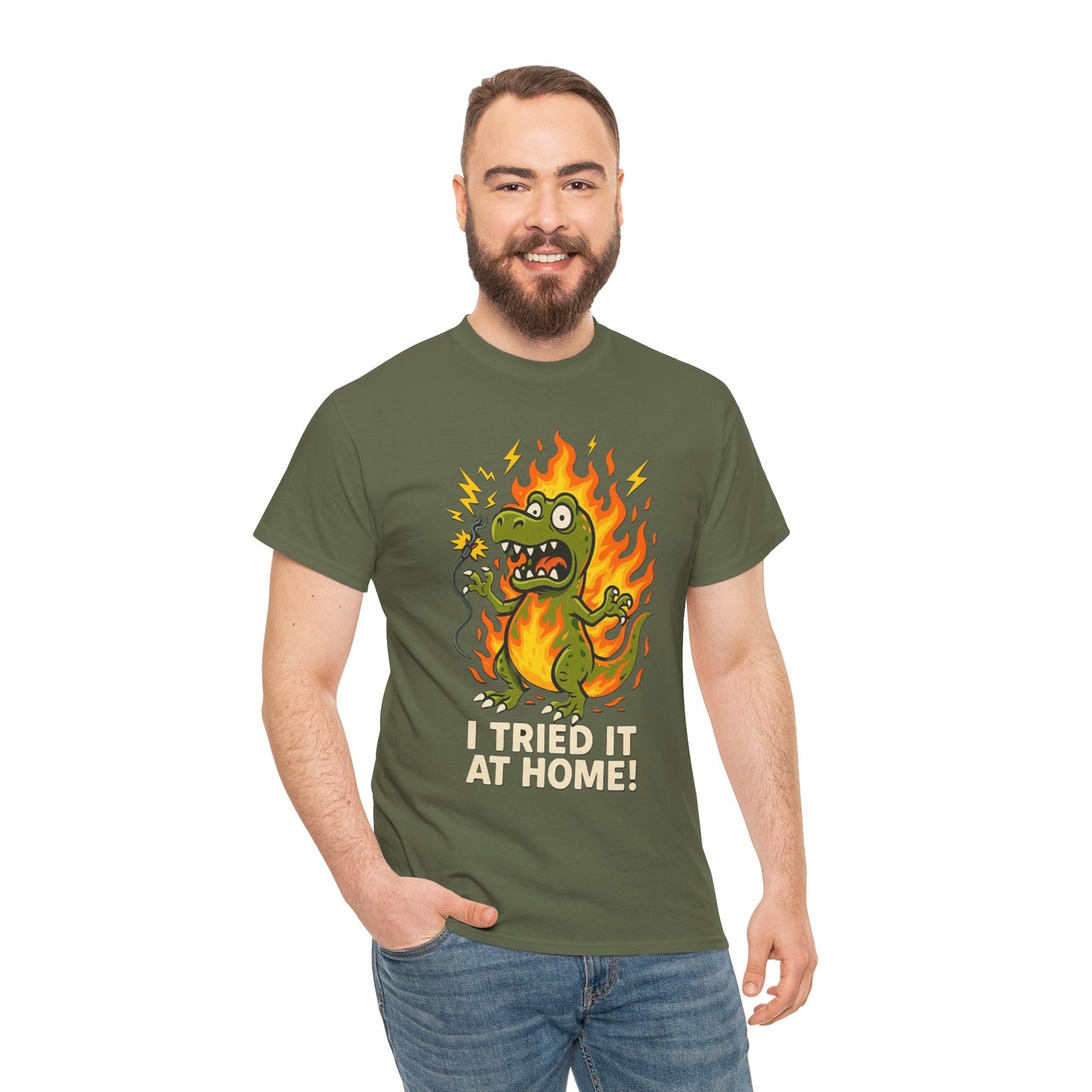 “I Tried It at Home!” – Chaos T-Rex Funny T-Shirt