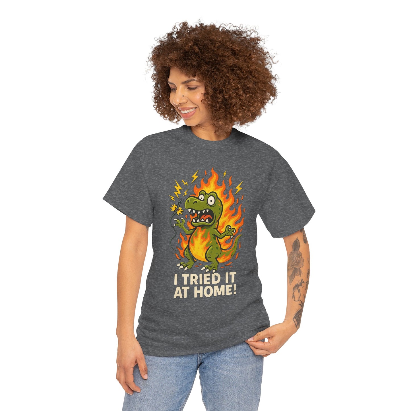 “I Tried It at Home!” – Chaos T-Rex Funny T-Shirt